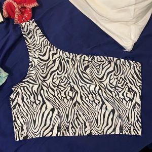 zebra print crop top